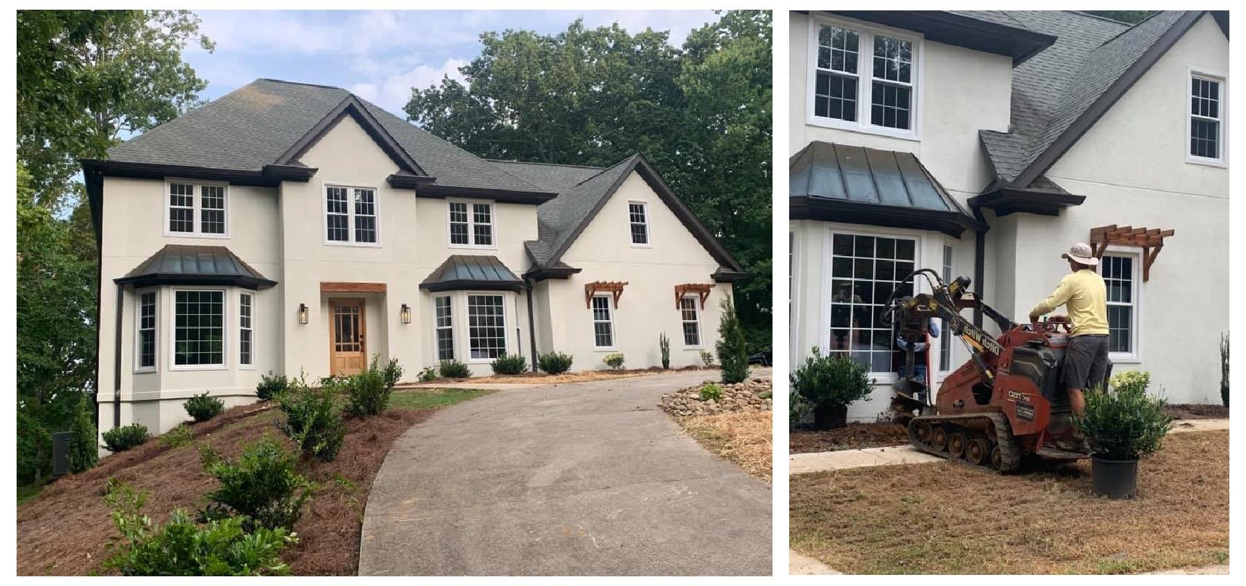 Update exterior of old home with new landscaping