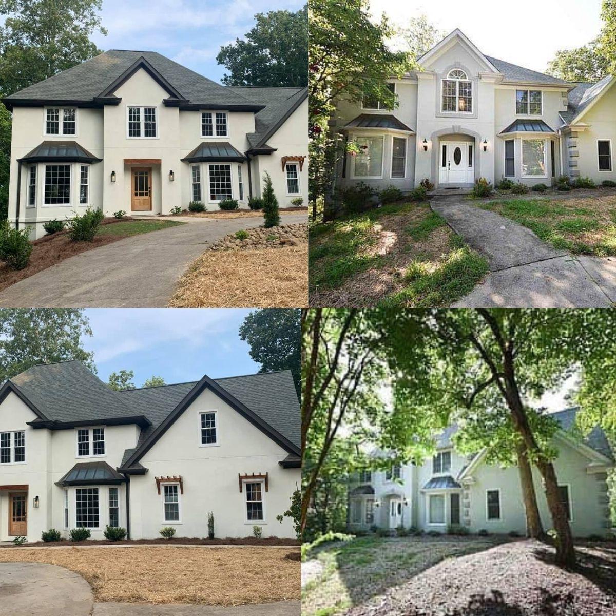 exterior stucco remodel before after picture
