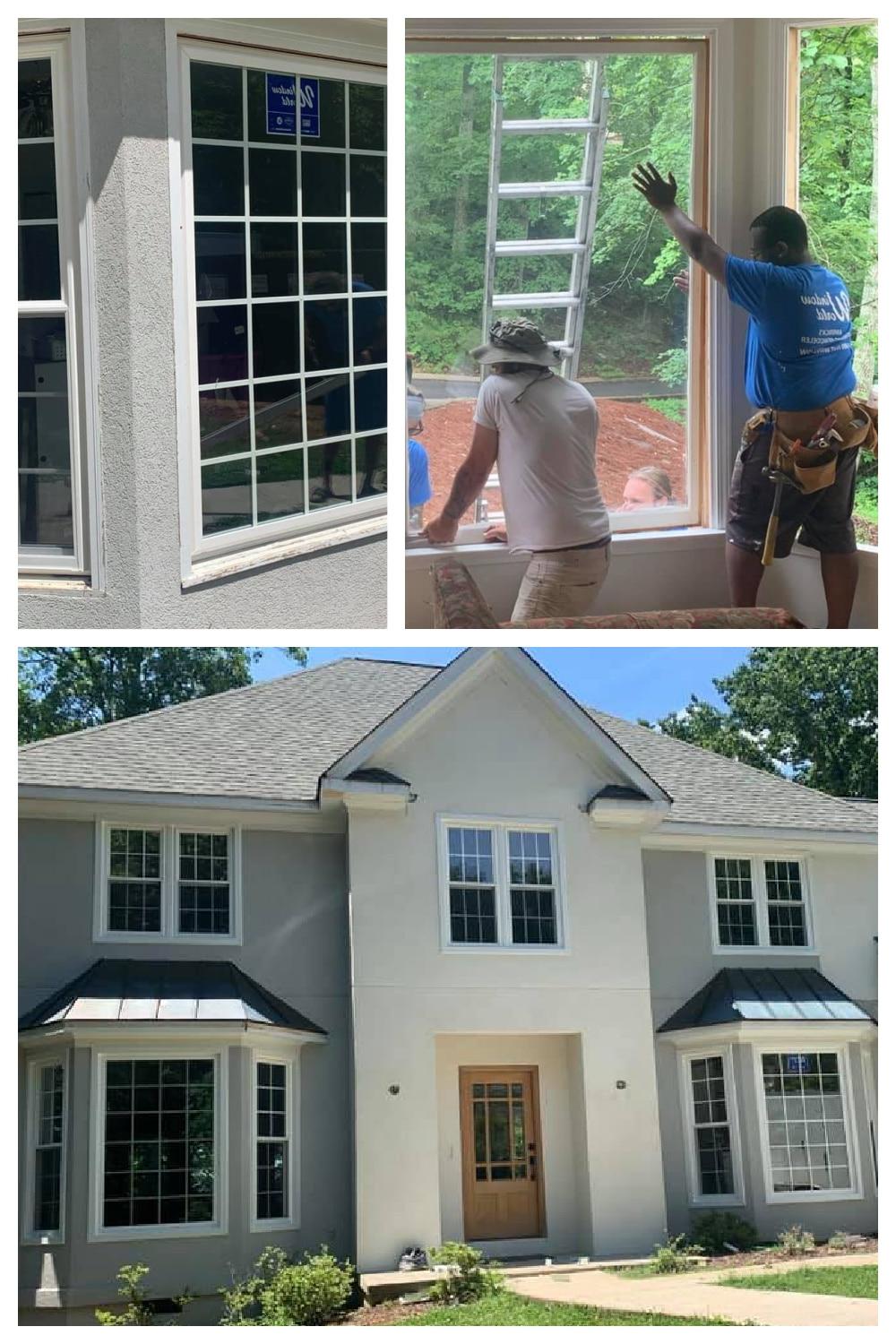 updating an old stucco home with new windows and trim