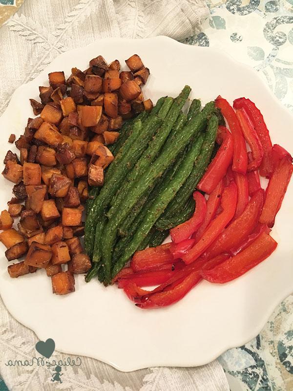 roasted rainbow vegetables