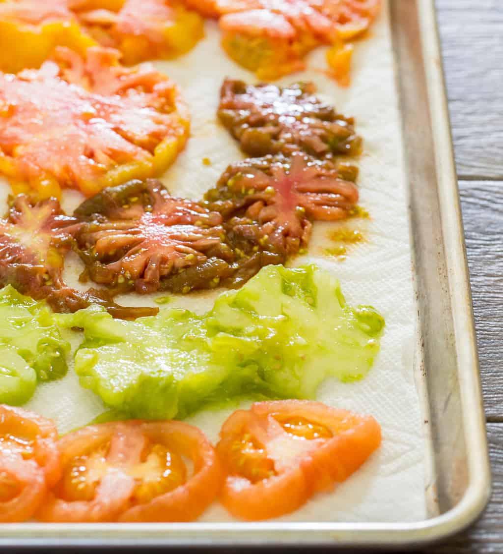 tomatoes resting for tomato pie